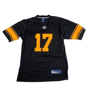 Reebok On Field Mike Wallace Jersey Number 17 Black Yellow Sewn Size 50